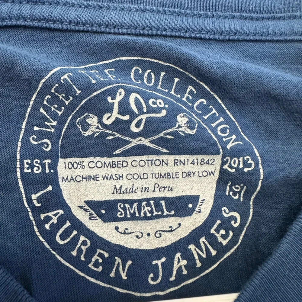 Lauren James navy Long sleeve t shirt small Tied and True Bows - Picture 2 of 5